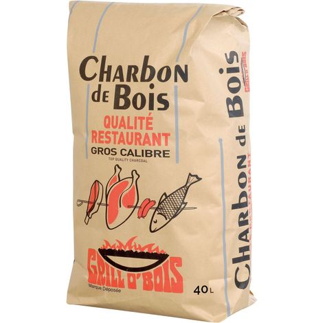 Charbon de bois 40L "Qualité Restaurant" Grill O'Bois