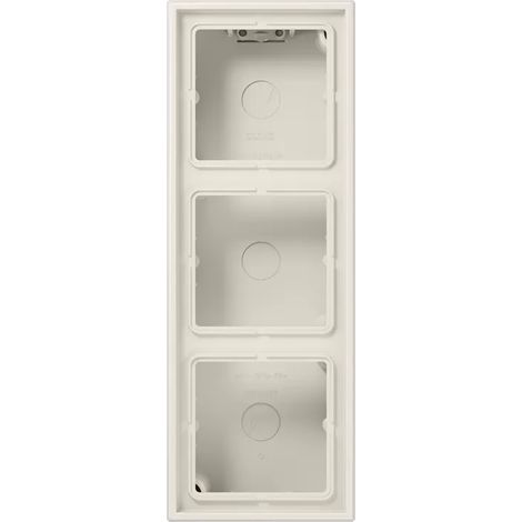 Jung Aufputz-Kappe 3fach, LS CUBE, Duroplast, weiß, senkrechte und waagerechte Montage LS 583 A W