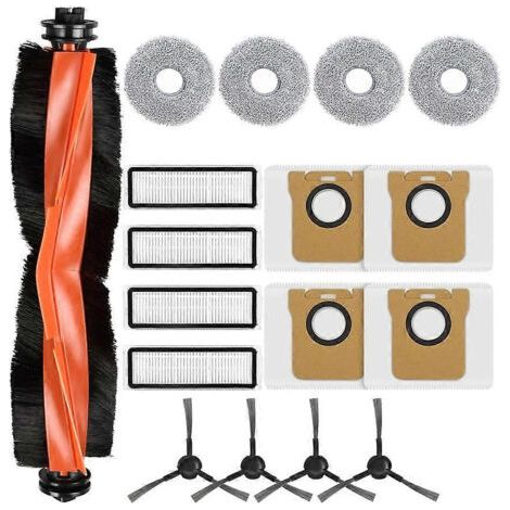 Accessoires pour aspirateur robot Xiaomi X20 Max / Xiaomi X20 Pro / Mijia M30 : brosse latérale principale, filtre HEPA, lingette de nettoyage et sac à poussière. (1/5)