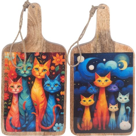 Signes Grimalt Bandeja De Decoración Cocina Tabla Cortar Gato Cajas Y Bandejas Multicolor 37x18x3cm 36971 (1/4)