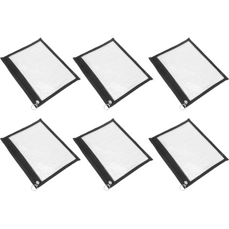 6 sachets PVC transparents imperméables pour maquillage, voyage et organisation (1/5)