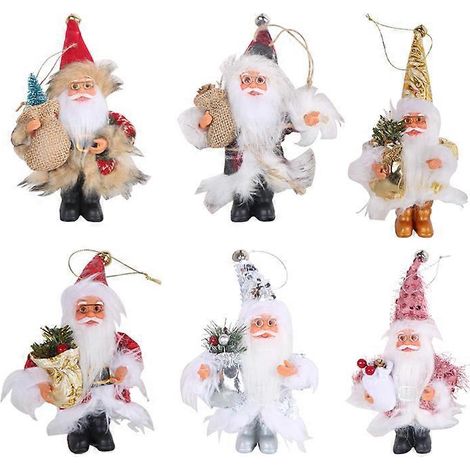 Lot de 3 poupées Père Noël, 3 modèles différents, poupée Père Noël, pendentif lutin, décoration Père Noël, cadeau d'anniversaire pour enfants, famille et amis (1/5)