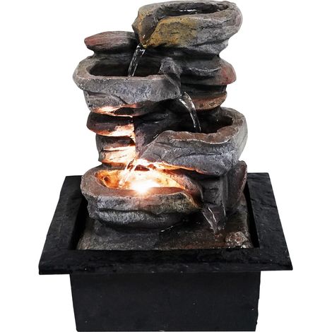 Fontana da tavolo LED per interni ROCKFLOW (1/5)