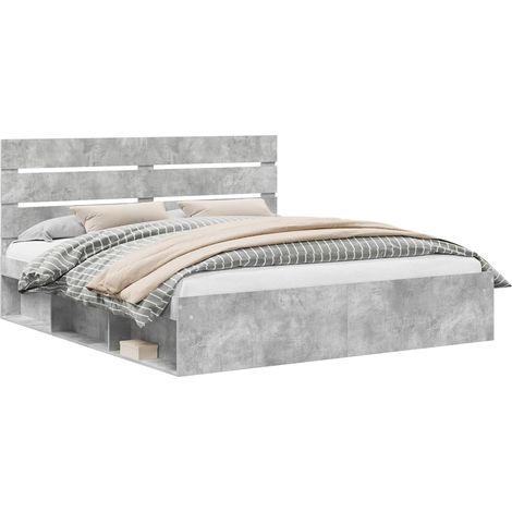 Maison Exclusive - Struttura del letto Calcestruzzo 180 x 200 cm Pino massello