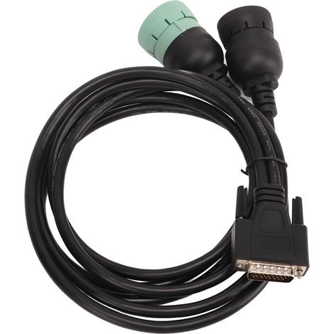 Câble de diagnostic fendu en Y, adaptateur de câble de diagnostic flexible à transmission stable 6 broches/9 broches 121891, adapté au DLA+2. (1/5)