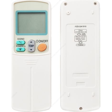 Ersatzfernbedienung für Daikin-Klimaanlagen (19 × 5 × 3 cm). Ersatzfernbedienung für Daikin, Modell ARC433A87, 8 m Reichweite, Weiß. (1/5)