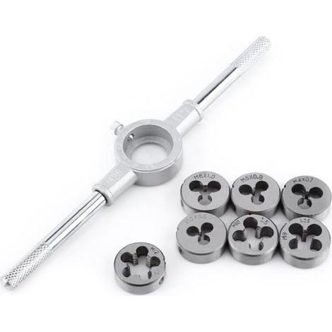 YIDOMDE 8pcs Taraud et Filières Matrice Métrique Clé M25 (1/5)