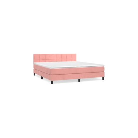Sommier à lattes de lit avec matelas Rose 160x200 Velours (1/5)