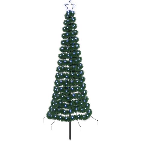 LED-Lametta-Weihnachtsbaum mit Erdspieß EKENAS 180 cm 220 LEDs vidaXL (1/5)
