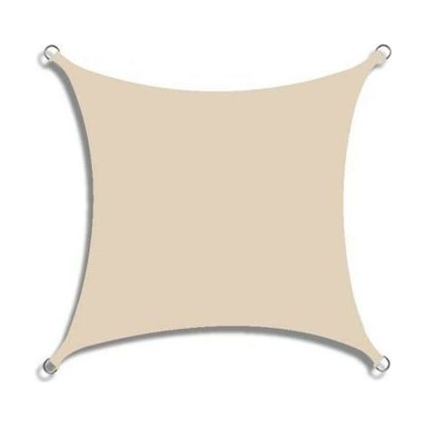 Schattenspender - Creme Weiß - 2 x 2 m - UV-Schutz - Wasserdichtes Gewebe - Wetterbeständig