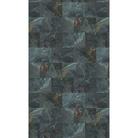 Panneau mural douche en alu-composite VIPANEL - Carrelage Décor Pierre Castello Foncé - Finition Brillant - 150x255cm (1/5)