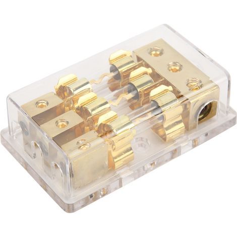 1x0GA In 3x4GA Out Bloc Distribution Fusible 60A Antipoussière Auto Camion Bateau Audio (1/5)