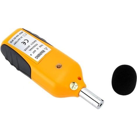 Sonomètre 30-130dBA, Décibelmètre Professionnel avec écran Rétro-éclairé (Pile De 9V Incluse)