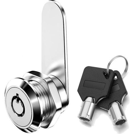 20mm Serrure à came tubulaire avec clé différente, serrure barillet de boite aux lettres, verrou de placard meuble tiroir commode casier serrure porte (1/5)