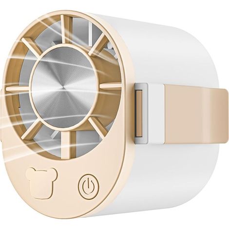 Ventilateur ceinture portable 3 vitesses USB rechargeable, ventilateur mains libres pour travail extérieur et été,Kaki (1/5)