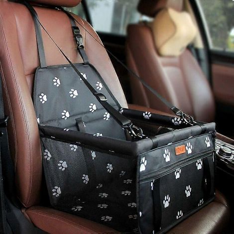 Lune-Siege Auto Chien, Siege pour Chien Auto Avec Tige de Support de Nivellement, Accessoire Chien Voiture adapté aux Animaux de Petite et Moyenne Tail