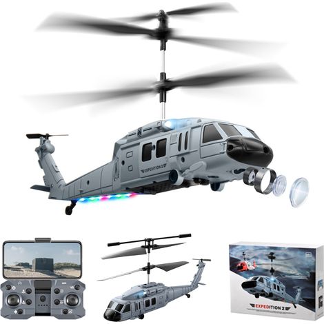 Hélicoptère Télécommandé - Caméra 1080P WiFi - Évitement d'Obstacles - Gyroscope - 2,4 GHz 3,5 Canaux - Mode Hold - Pour Débutants - 1 Pièce