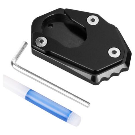 Plaque d'élargissement de béquille pour moto Kawasaki Z900RS Z1000 Z1000R - En aluminium - Noir (1/4)