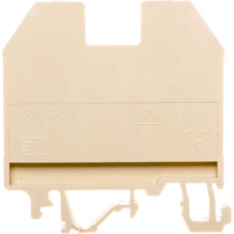 Conector de riel roscado de 6 mm² color beige VS 6 PA 003901068