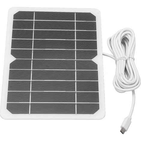 Chargeur solaire DIY 5W 5V avec sortie micro USB et panneau solaire en polysilicium pour téléphone portable (1/5)