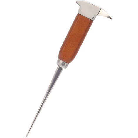 Pic à glace manche bois, broyeur glace inox, outil barman pour bar (1/5)