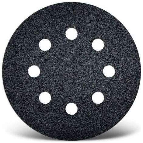 Black Disques abrasifs auto-agrippants, 125 mm, 8 trous, p. Ponceuses excentriques, Carbure de silicium (Lot de 100) G1200 (1/3)