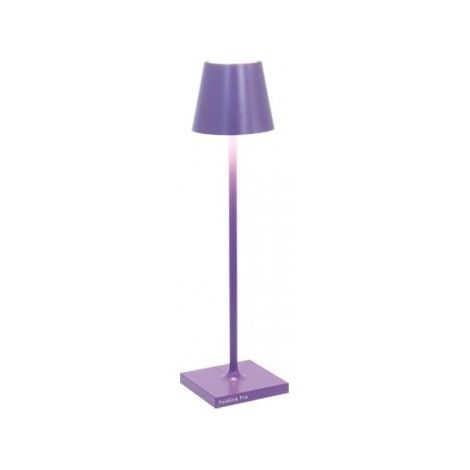 Lampe De Table Led Poldina Pro Micro Lilac, Rechargeable Et Dimmable Avec Une Autonomie Allant Jusqu'À 12 Heures