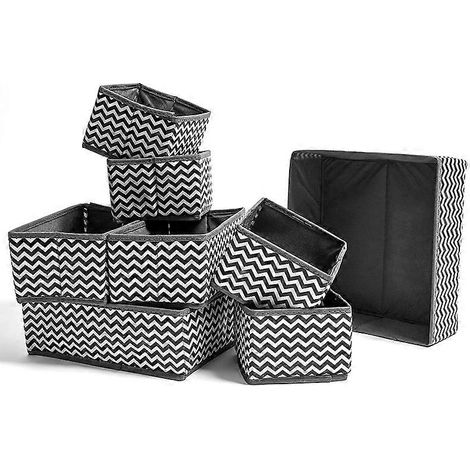 Seltene Perle 10er-Pack Aufbewahrungsboxen für Unterwäsche und Socken, Organizer-Boxen mit geteiltem Gitter für den Heimgebrauch (1/5)
