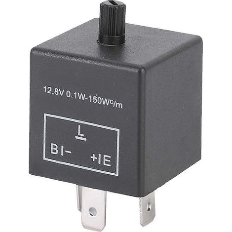 Relais clignotant LED universel CF14KT à 3 broches, 12,8 V, 0,1 W à 150 W, réglable, pour voiture (1/5)