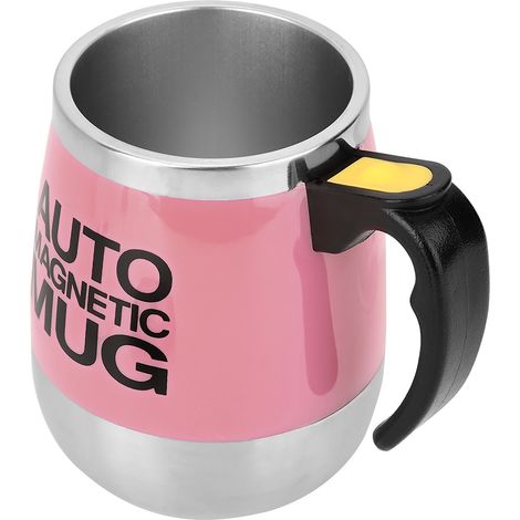 Mug magnétique électrique à café et thé avec agitateur automatique (rose) (1/5)