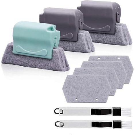 Kit de nettoyage de rails de fenêtre magique, brosse de nettoyage des rainures de fenêtre (1/5)