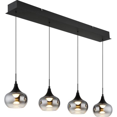 Globo LUI Suspension LED intégrée, noir mat 3000K (1/5)