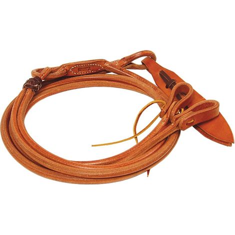 Cognac Marrone Chiaro Naturale - Redini western romal in cuoio tubolare (1/3)