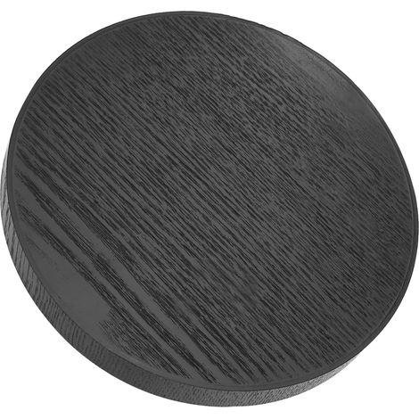 Plateau à thé rond en bois noir (1/5)