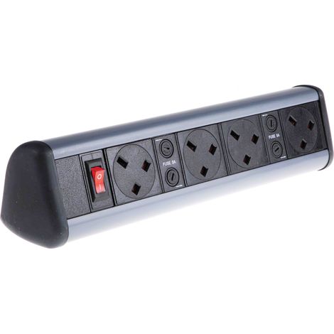 Rallonge électrique 0.5m, 4 prises Type G - Britannique ( Prix pour 1 ) (1/4)