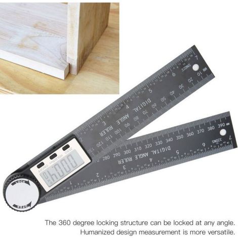 Règle D'Angle - Rapporteur Numérique - Mesure Précise D'Angle Pour Bricolage Et Construction - 1 Pièce (1/5)