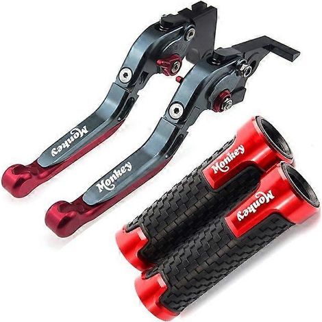Kit de leviers de frein et d'embrayage pour Honda Z125 Monkey Bike (rouge)