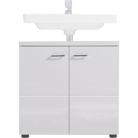 trendteam smart living Mobili, Metallo, Bianco (Alta lucentezza), 65 x 63 x 35 cm (1/5)
