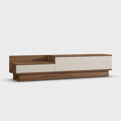Mobile porta TV design legno e bianco 160 cm Barko (1/5)