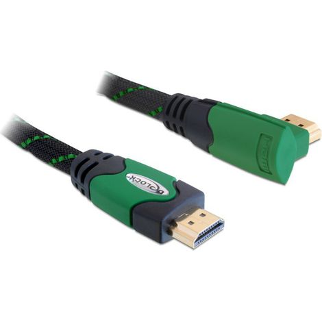 DeLOCK 3m High Speed HDMI 1.4 cable HDMI HDMI tipo A (Estándar) Negro, Verde