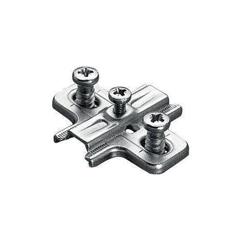 Salice B2VGH09 base cruciforme regolabile in acciaio argentato