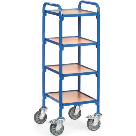 Fetra Beistellwagen mit Holzwerkstoffplatten für 4 Eurokisten ohne Eurokisten (1/2)
