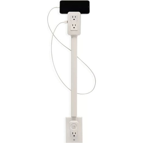 Nouvelle rallonge pour prises électriques, idéale pour les canapés, les tables de chevet et les prises de courant.