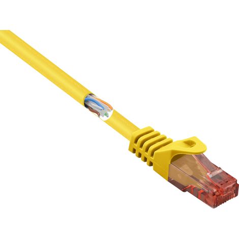 Renkforce RF-5128866 RJ45 Patchkabel CAT 6 U/UTP 2.00 m Gelb mit Rastnasenschutz, Halogenfrei 1 St. (1/4)