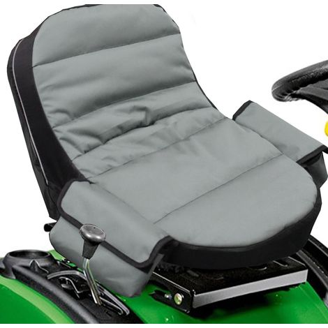 GARRYFIZH Housse Siège Tondeuse Tissu Oxford 600D Imperméable – Protection Pluie Réglable pour Tracteur Jardin Extérieur Gris