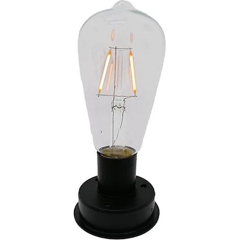 Filiyano-[CA] 1 ampoule solaire LED à filament de tungstène 2800K avec détecteur de lumière automatique pour clôture et veilleuse de jardin (1/5)