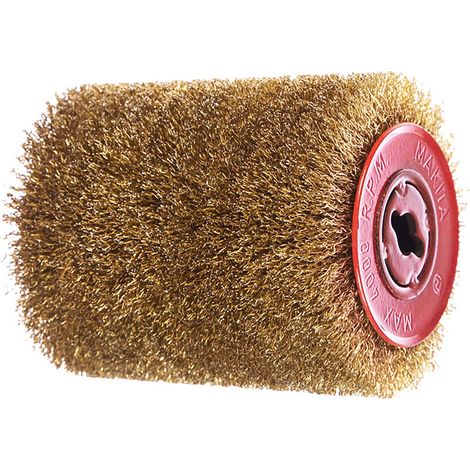 Makita – Brosses fil d'acier laitonné pour décapeur 9741 – Retire les veines tendres du bois – Décapage de rouille sans abîmer le métal
