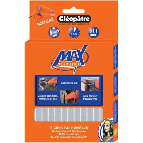 Cleopatre Cléo'stick Max Klebestifte farblos 100 mm x 11 mm