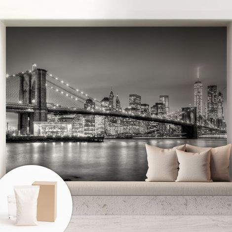 Papier peint intissé avec imprimé pour décoration intérieure pour rénovation a motif - Colle incluse gratuite Pont métropolitain 208x146 cm (1/5)