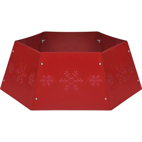 vidaXL Falda del árbol de Navidad roja Ø68x25 cm (1/2)